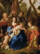SANDRART, Joachim von Mystische Verlobung der Hl. Katharina und die Hll France oil painting artist